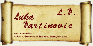Luka Martinović vizit kartica